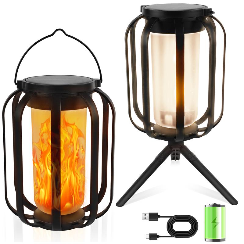 Illuminate Your Outdoors with the Upgraded Solar Flickering Flame Lantern - Waterproof, Stylish, and Perfect for Any Occasion!